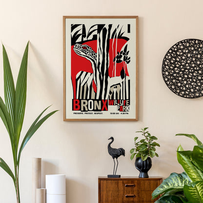 Bronx Wildlife Park Vintage Poster