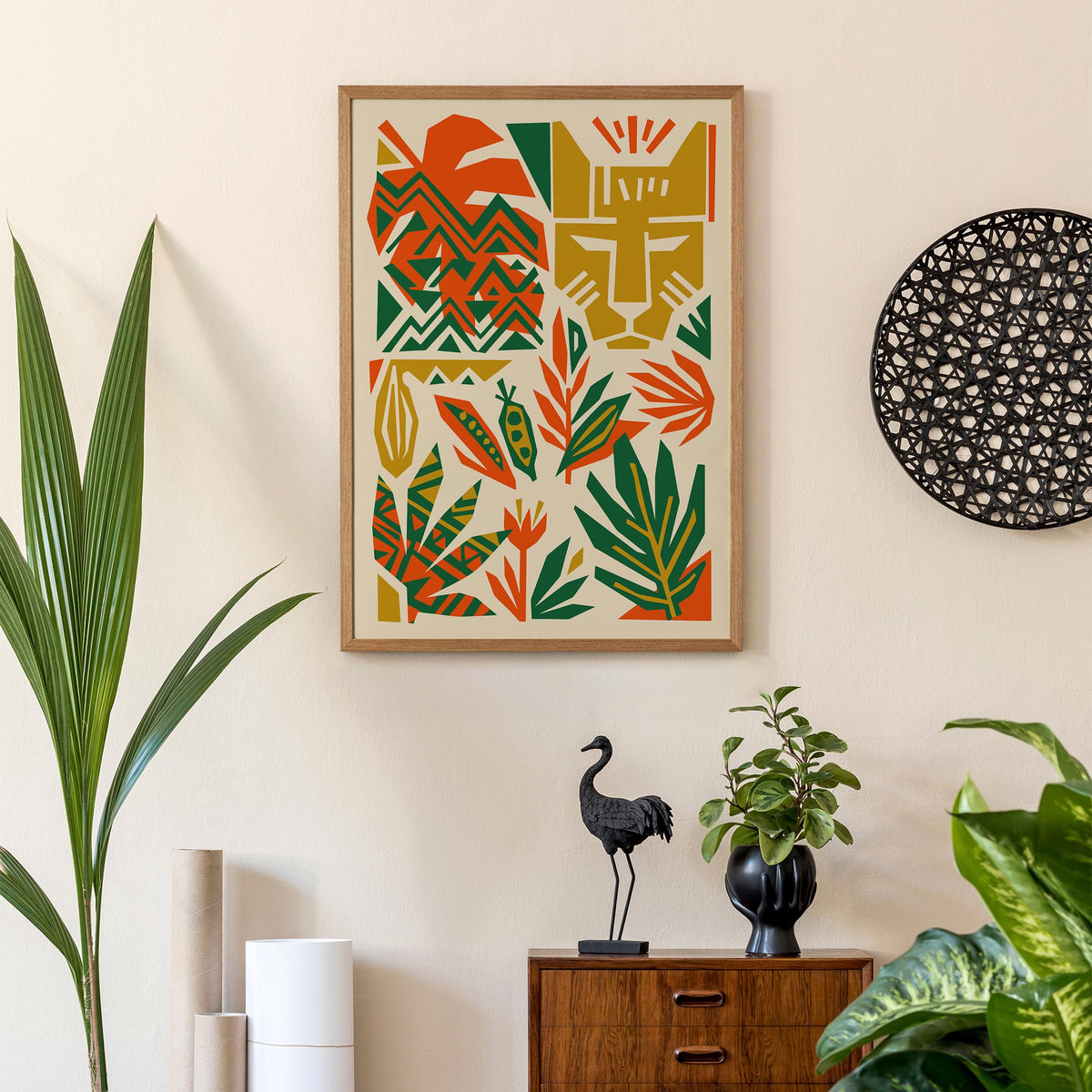 African Jungle Vibrant Poster