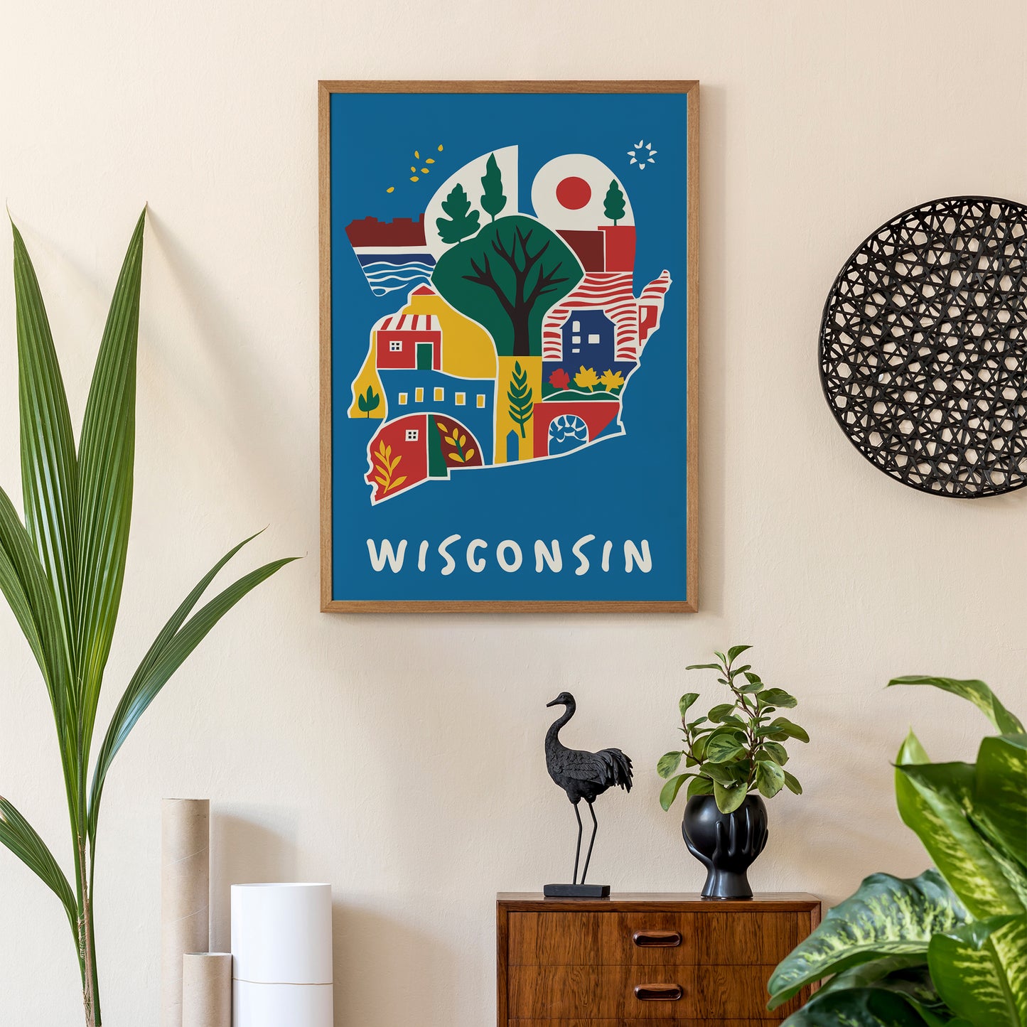 Wisconsin Blue Travel Poster