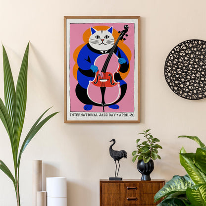 International Jazz Day Cat Poster