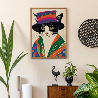 Funny Cat Fashion Poster