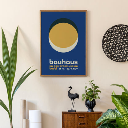 Bauhaus Sun Blue Poster