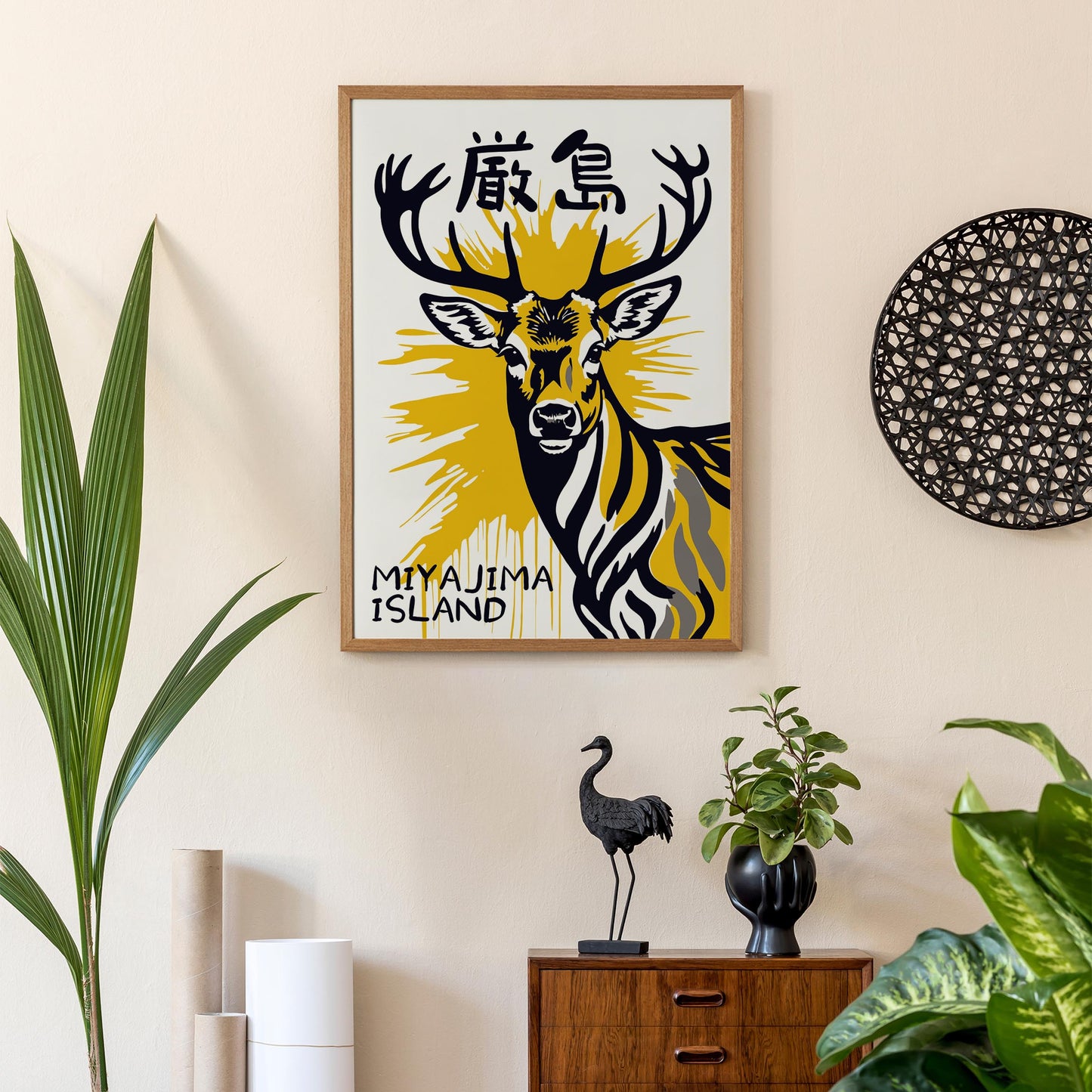 Japanese Miyajima Deer Wall Art