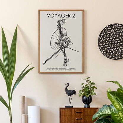 Voyager 2 Space Probe Poster