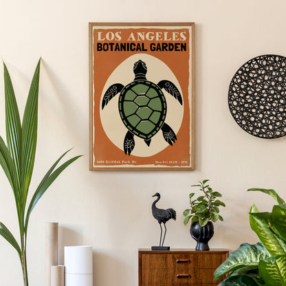 Los Angeles Botanical Garden Retro Poster