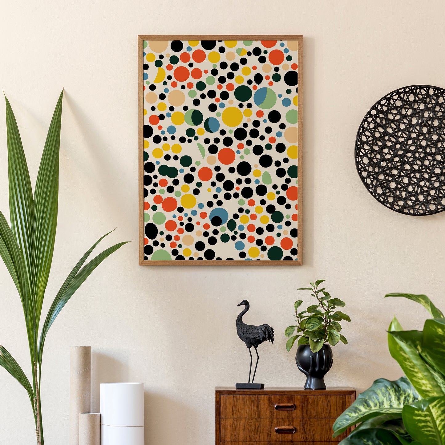 MCM Abstract Dots Art Print