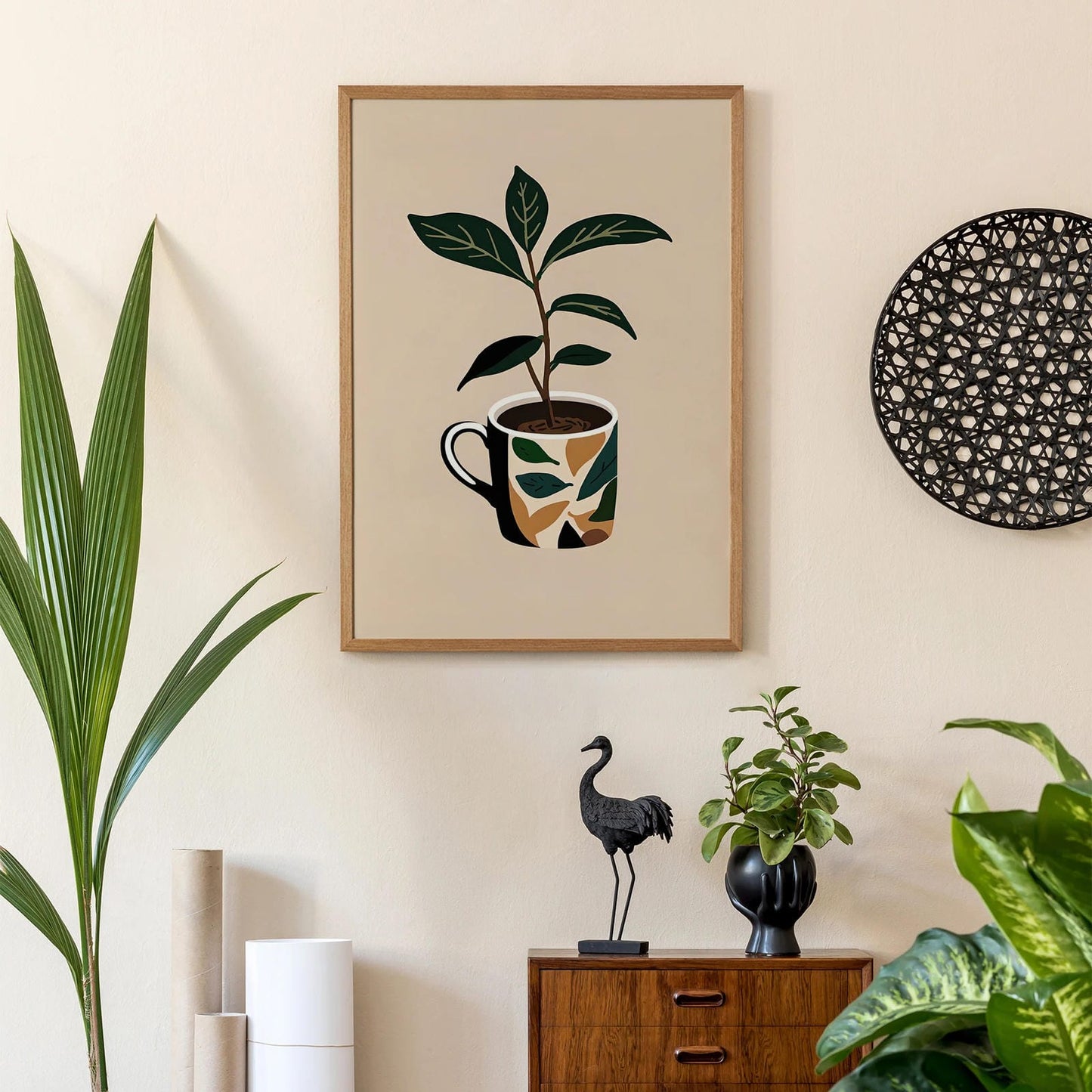 Ground Coffee Retro Poster