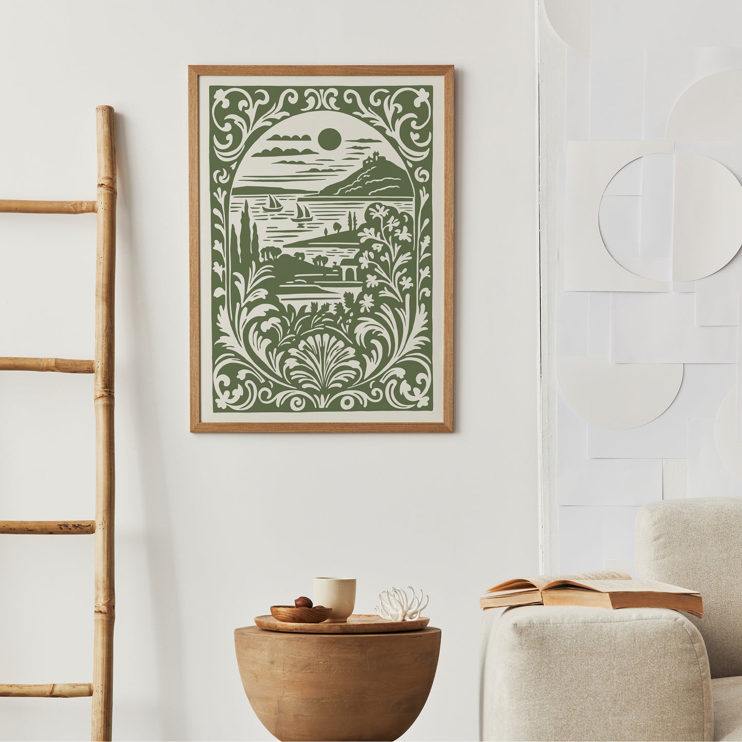 Green Italian Landscape Art Print