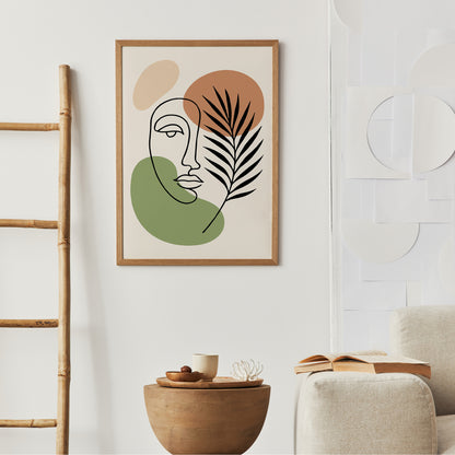 Minimalist Aesthetic Line Art Nature Print