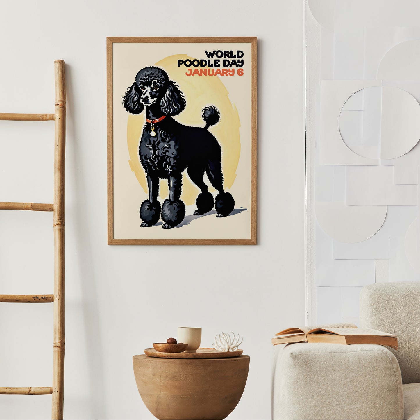 Black Poodle Artistic Poster