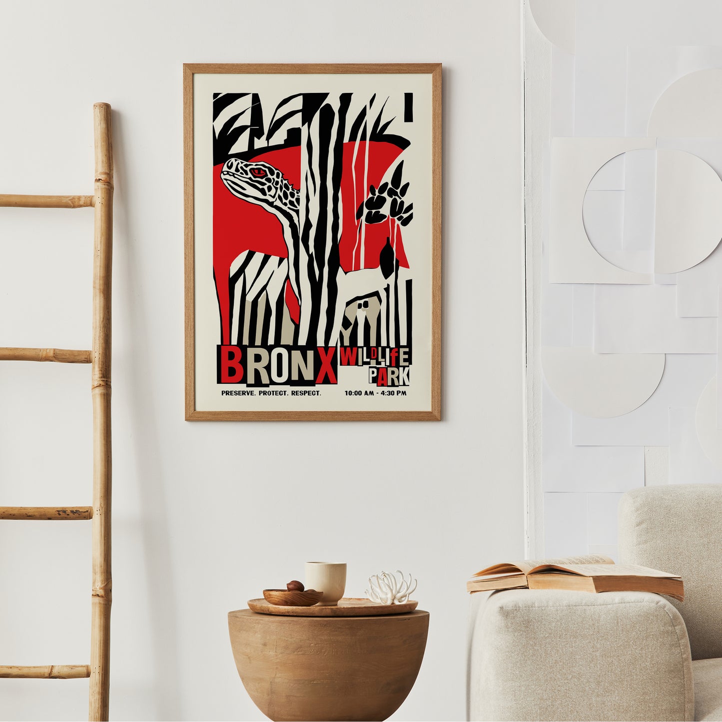 Bronx Wildlife Park Vintage Poster