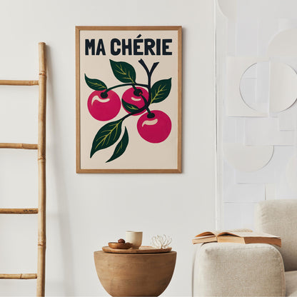 Ma Cherie Cherry Art Print Poster