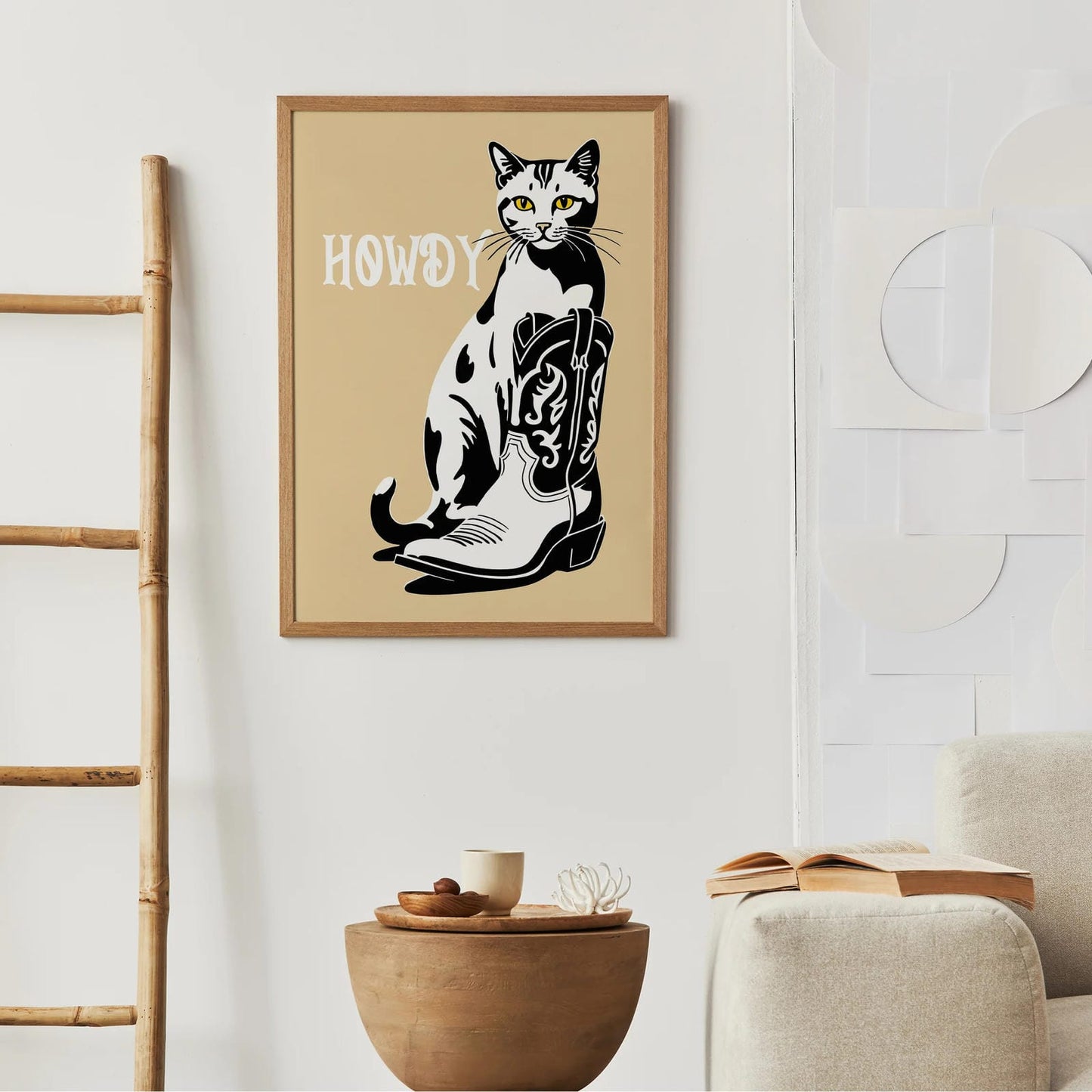 HOWDY - Cute Country Cat Poster