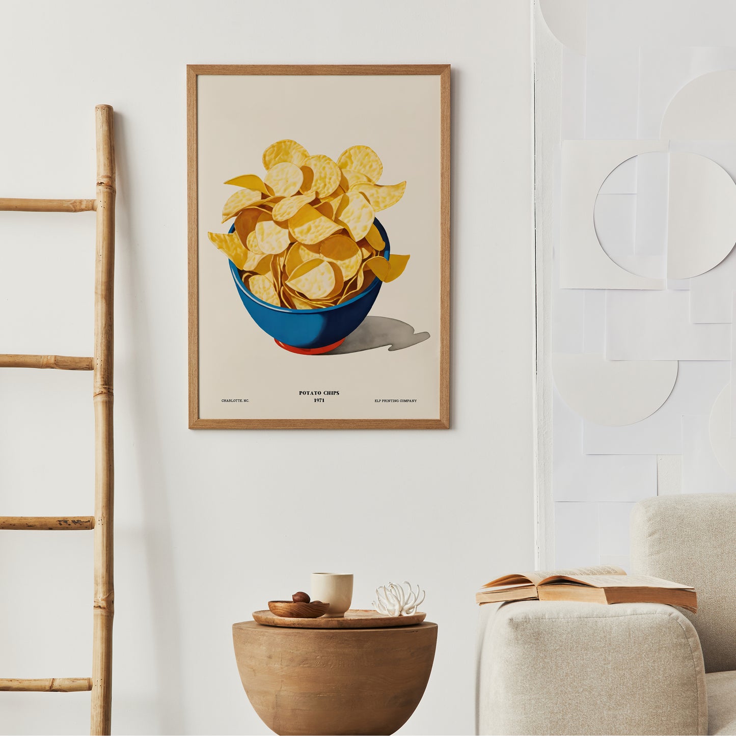Retro Potato Chips Art Print