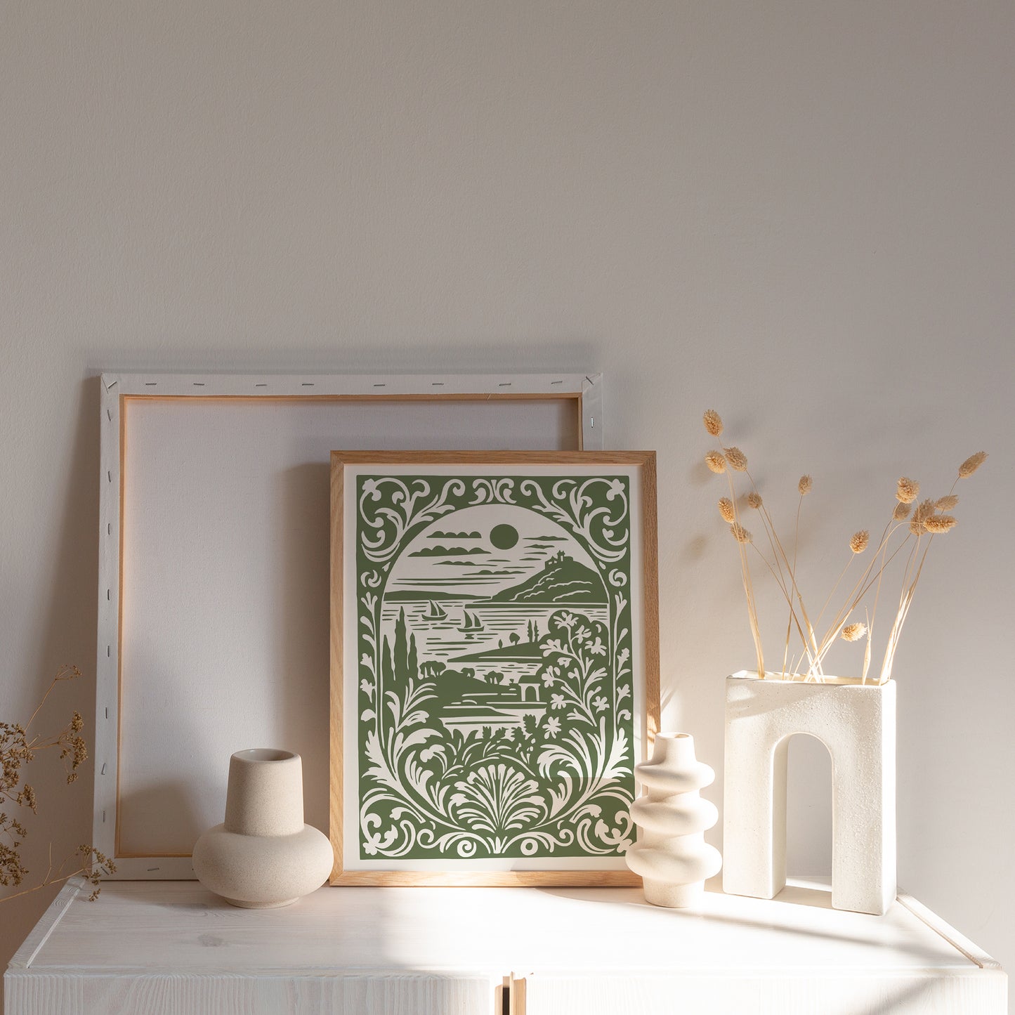 Green Italian Landscape Art Print