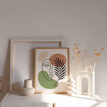 Minimalist Aesthetic Line Art Nature Print