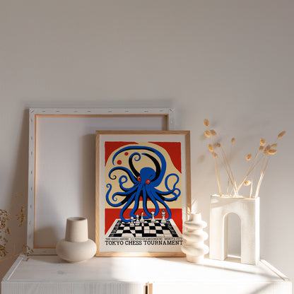 Tokyo Chess Tournament Vintage Poster