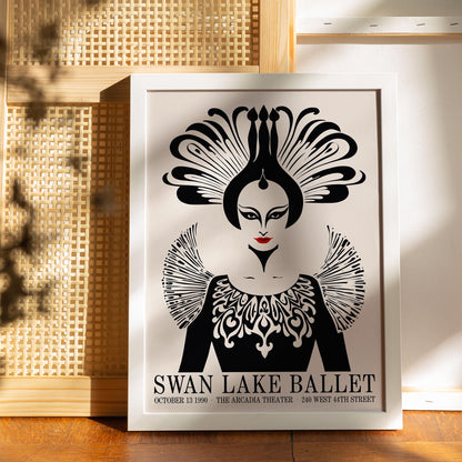 Swan Lake Art Deco Print