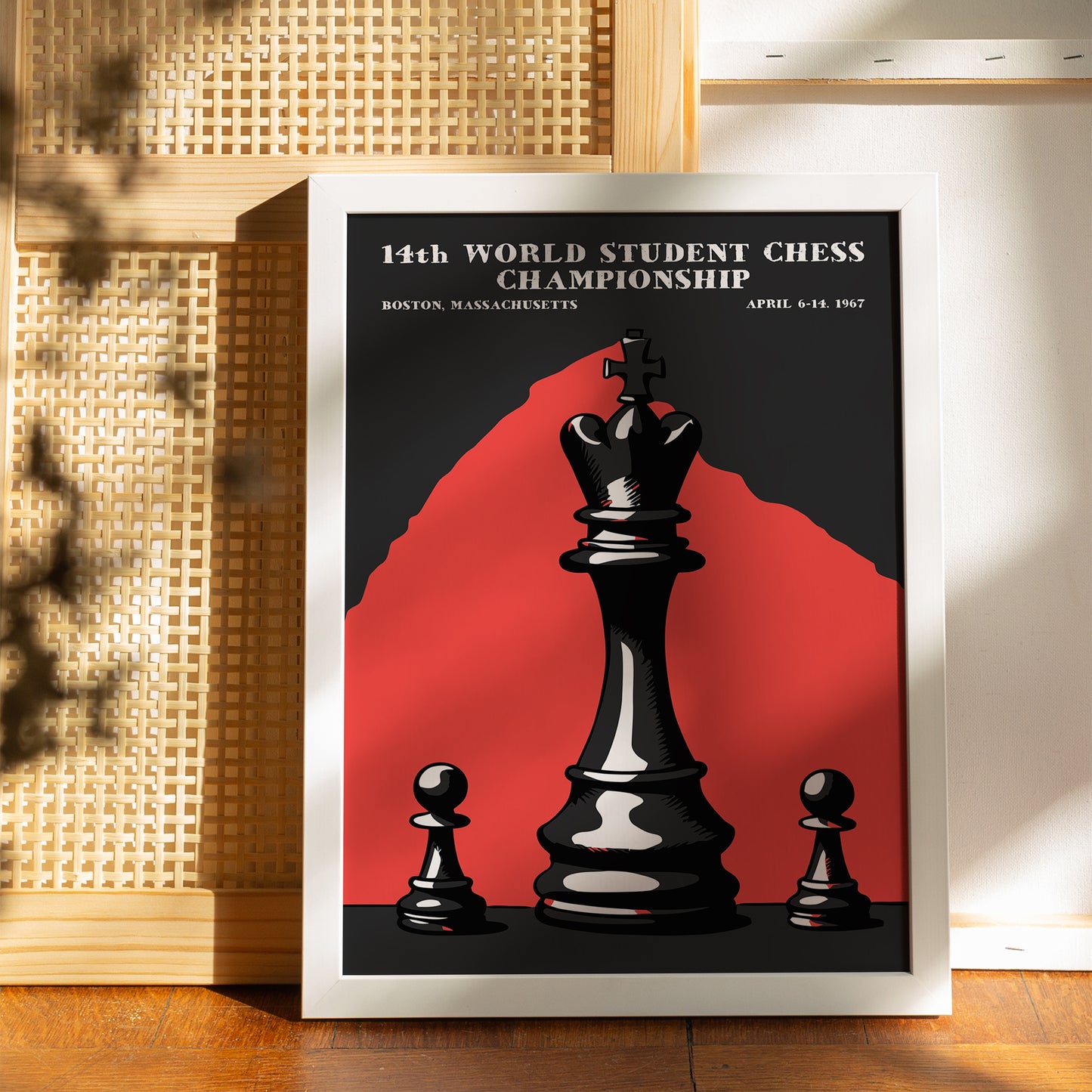 Vintage 1967 Chess Poster