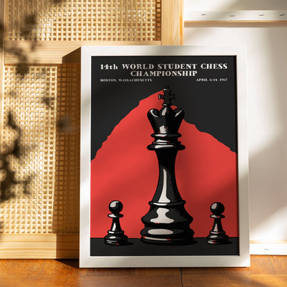 Vintage 1967 Chess Poster