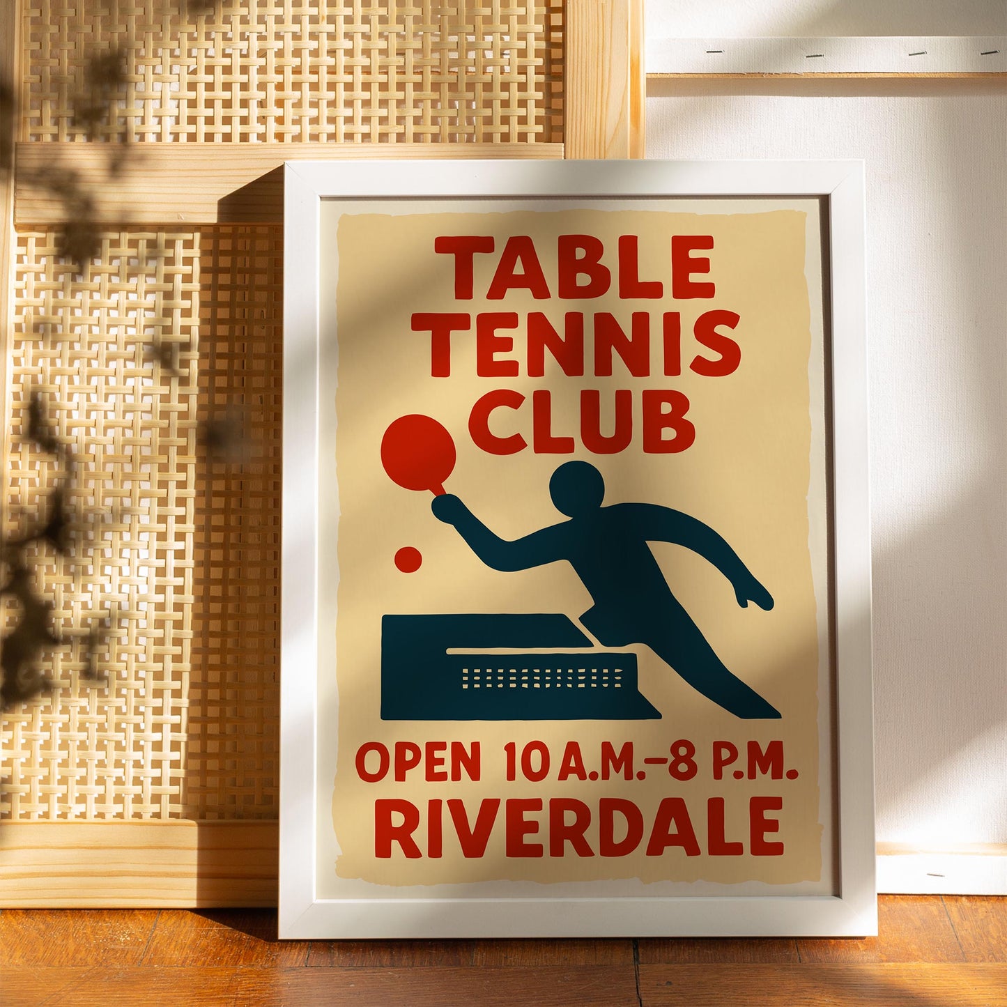 Retro Table Tennis Poster