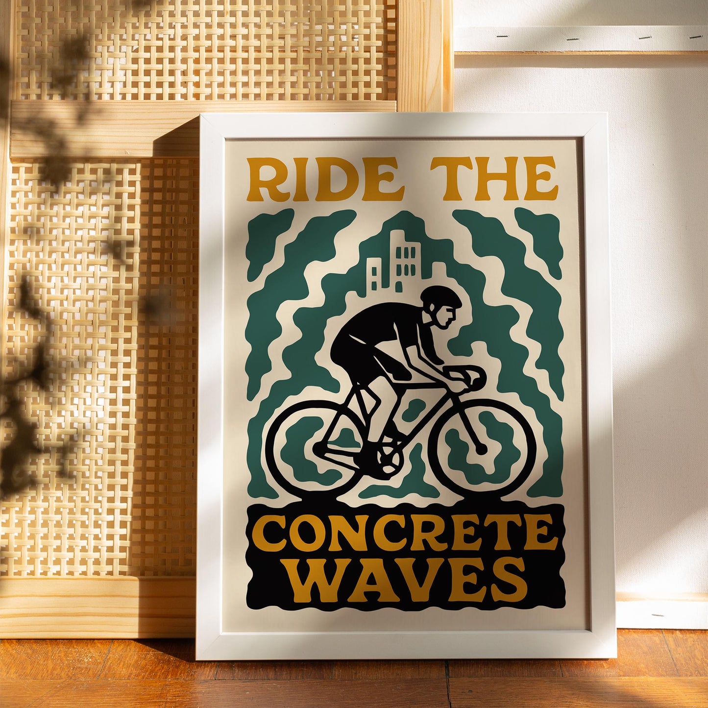 Retro Cycling Poster Print