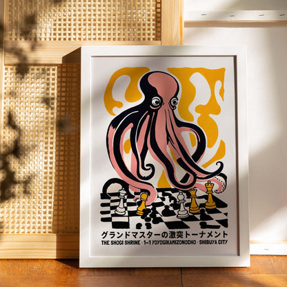 The Shogi Chess Shrine – Japanese Poster Print