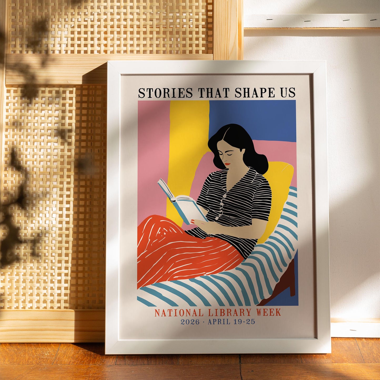 Reading Lady Wall Art Print