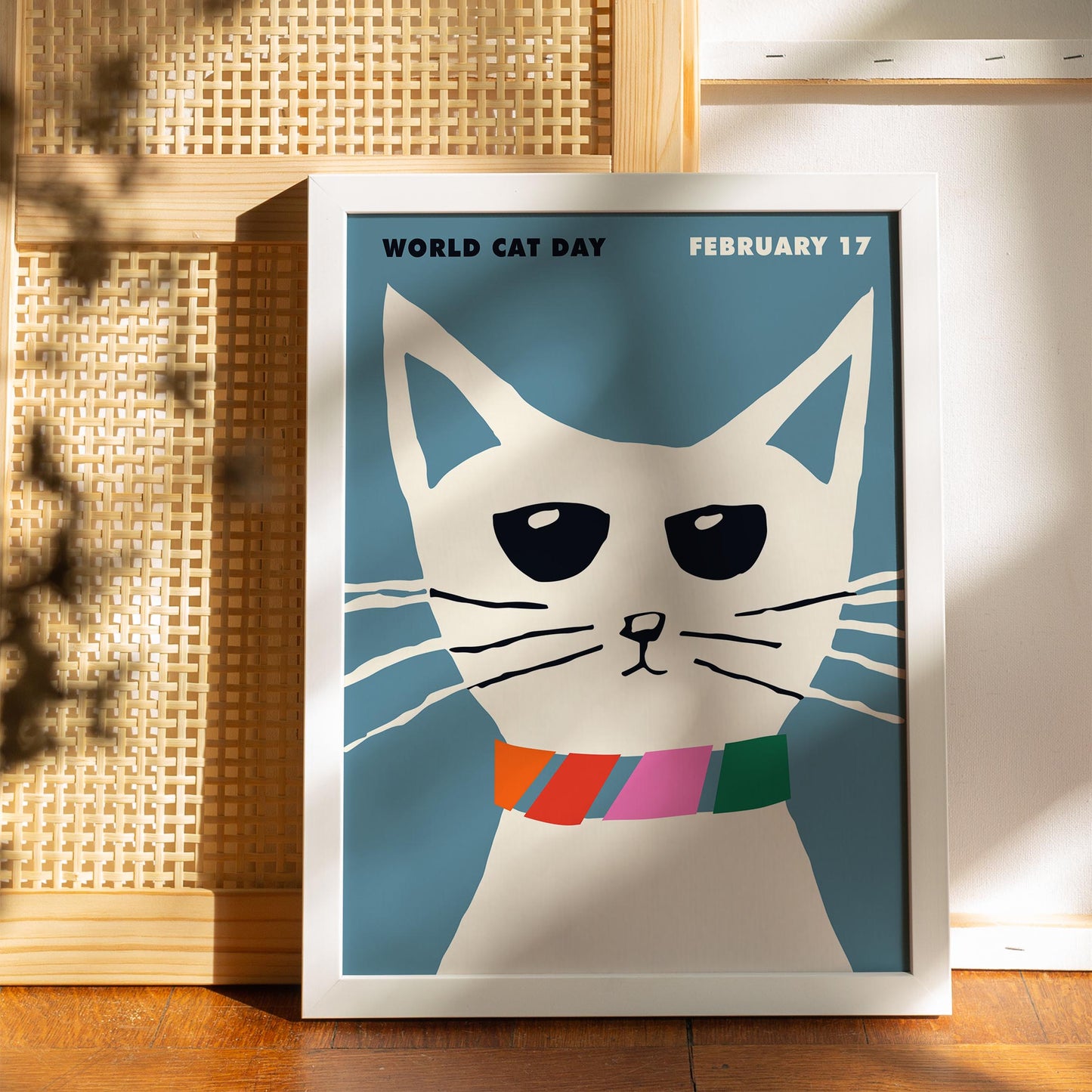 World Cat Day February 17 Wall Art Print