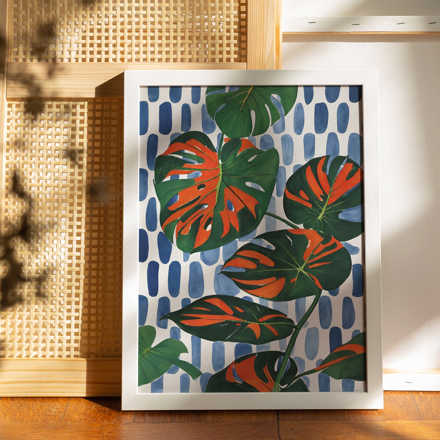 Watercolor Monstera Art Poster Print