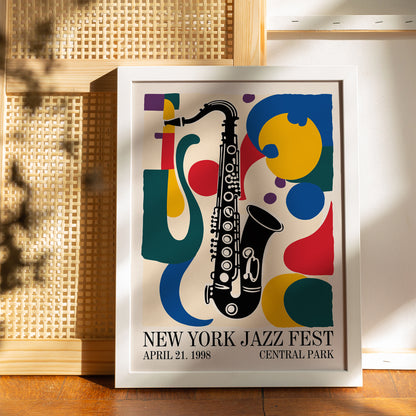 New York Jazz Fest Colorful Poster
