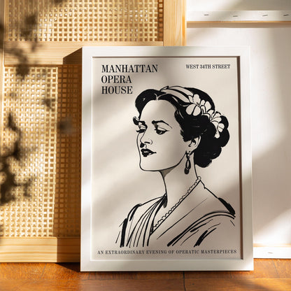 Vintage Opera Lady Poster