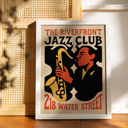 Riverfront Jazz Club Poster