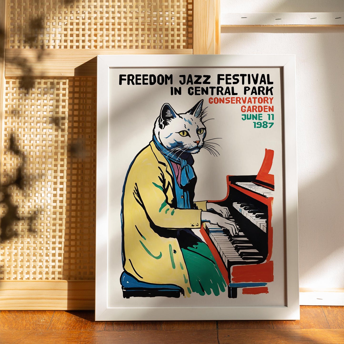 Jazz Festival Cat Poster
