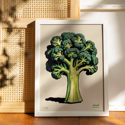 Fresh Broccoli Botanical Art Print