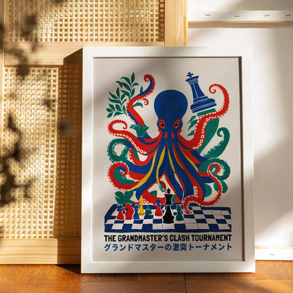 Japanese Chess Tournament Octopus Print