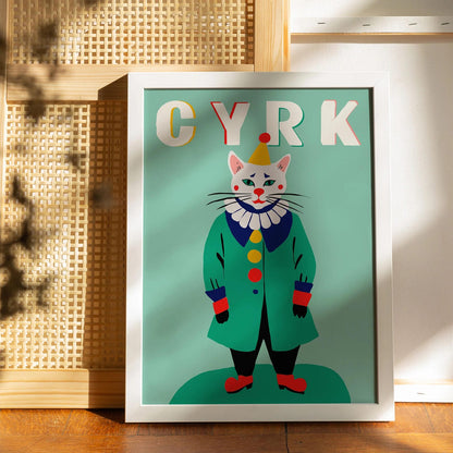 CYRK Polish Circus Green Vintage Poster