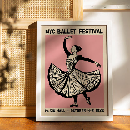 NYC Ballet Festival 1985 Poster Print