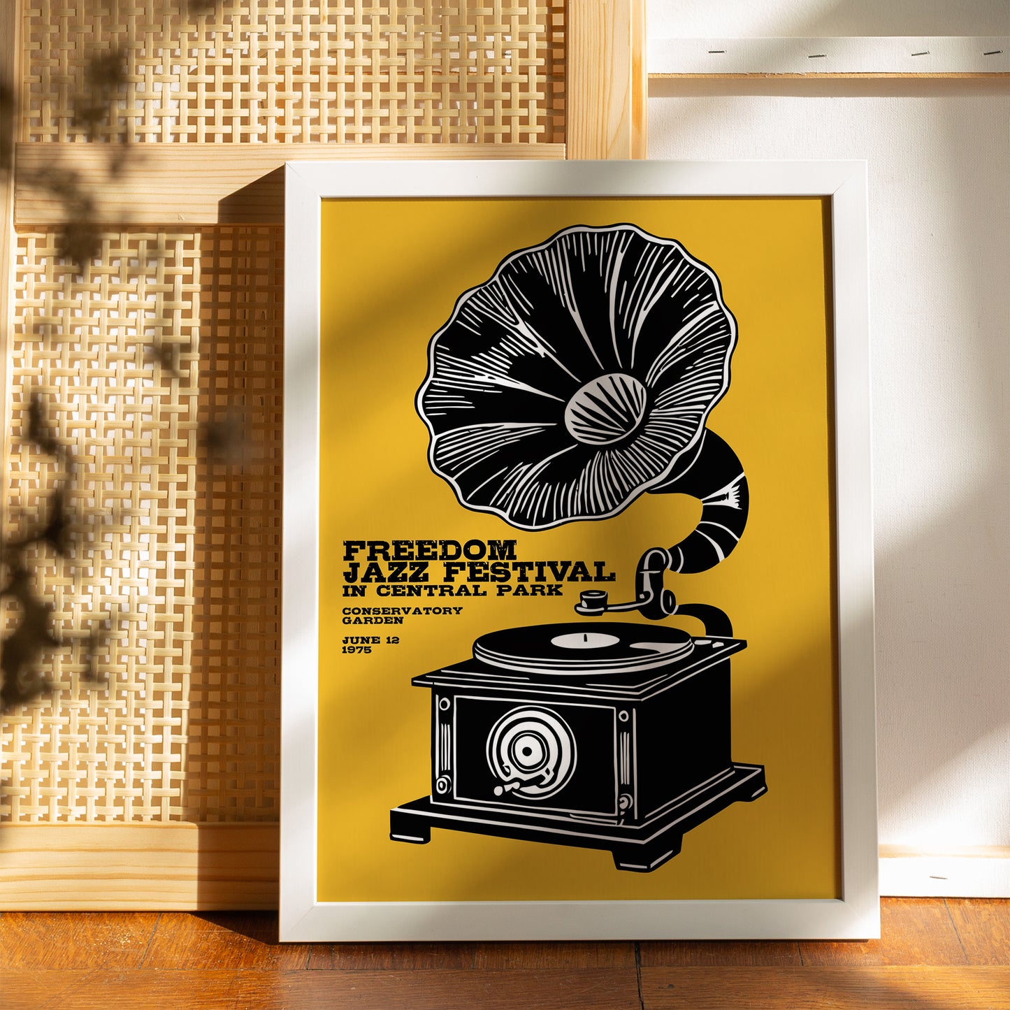 Freedom Jazz Fest 1975 Gramophone Poster