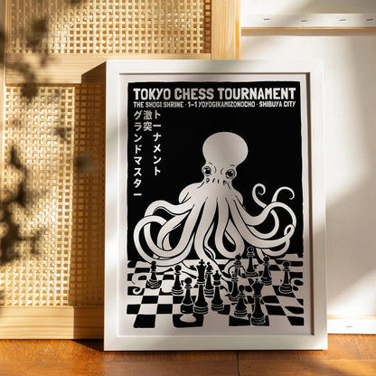 Tokyo Chess Tournament Octopus Print