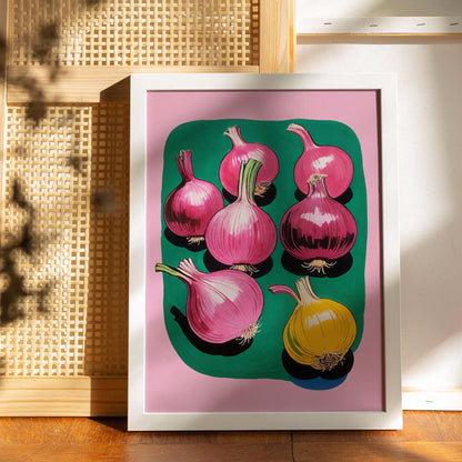 Pink & Yellow Onions – Art Print