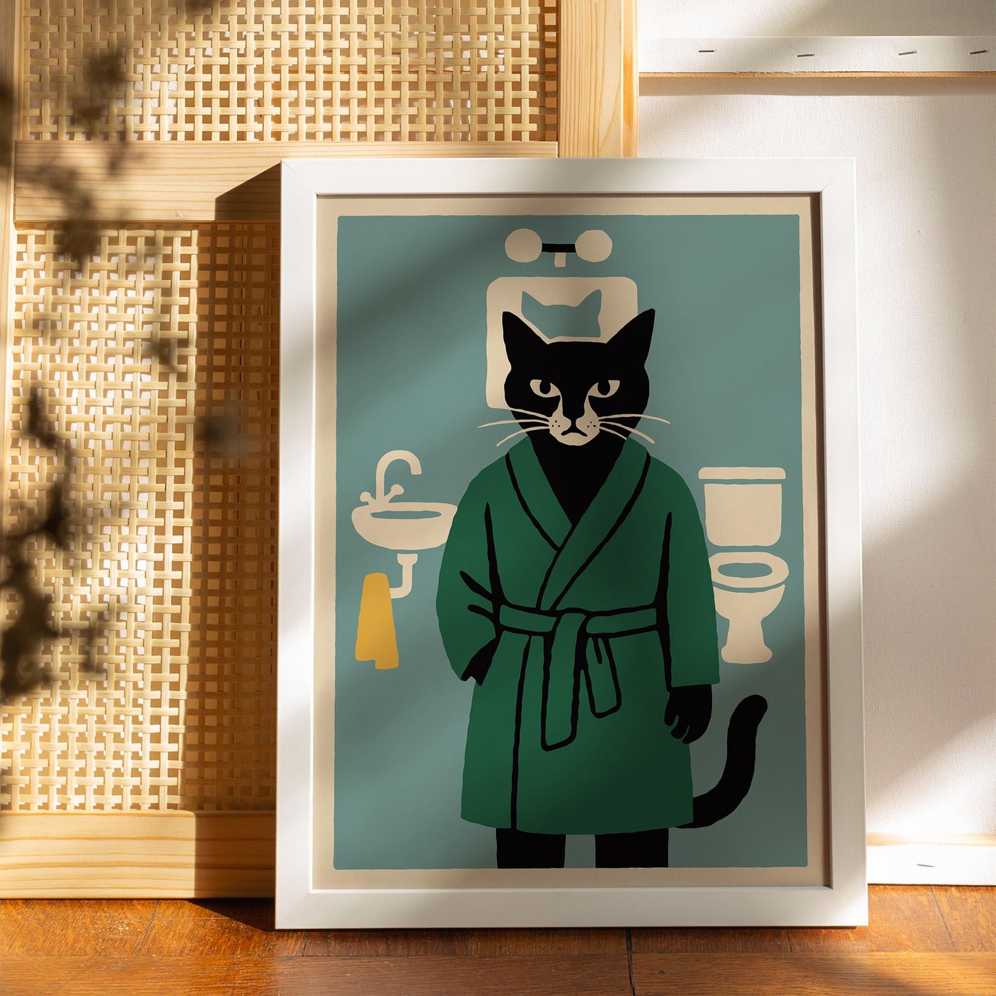 Bath Time Cat Poster