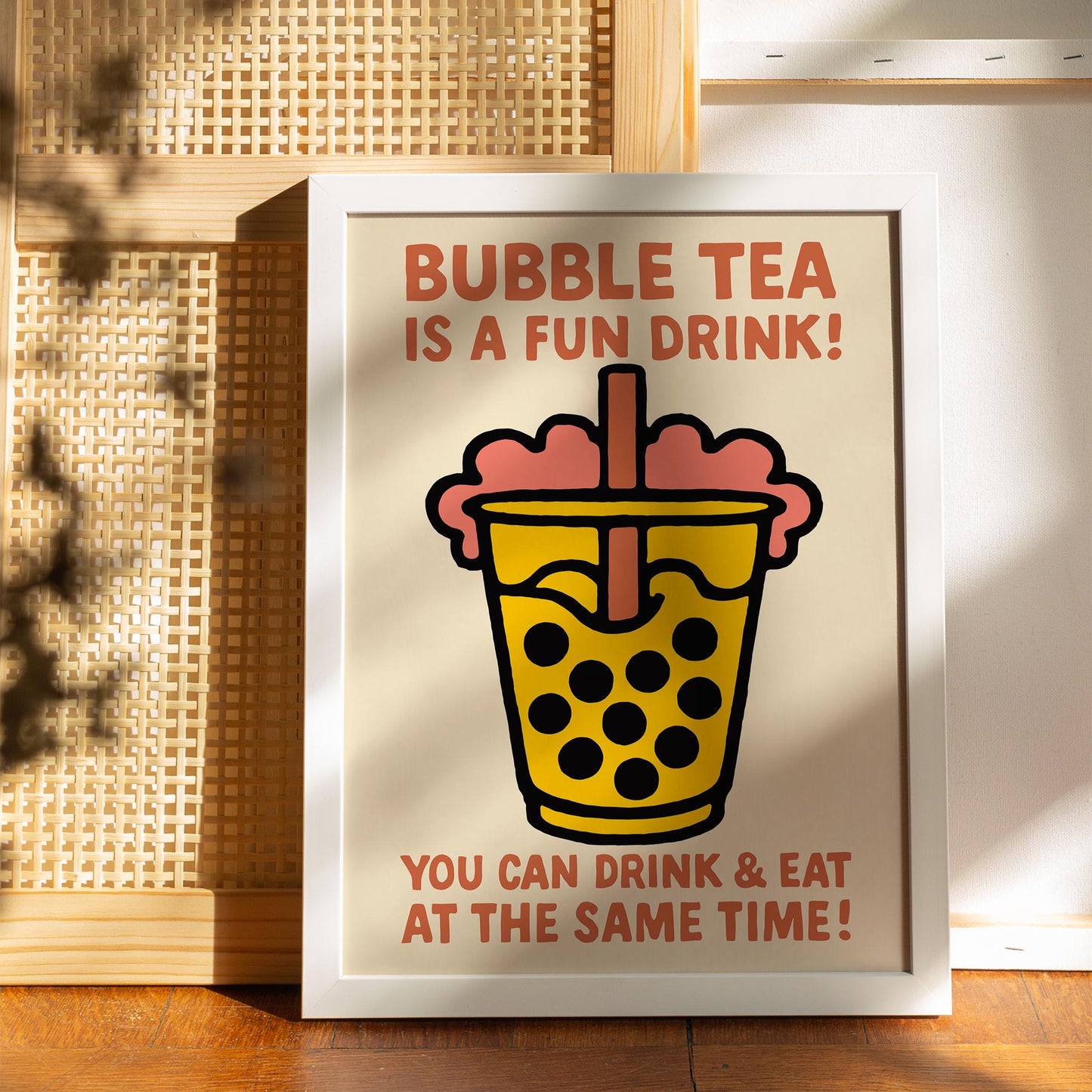 Bubble Tea Fun Poster Print