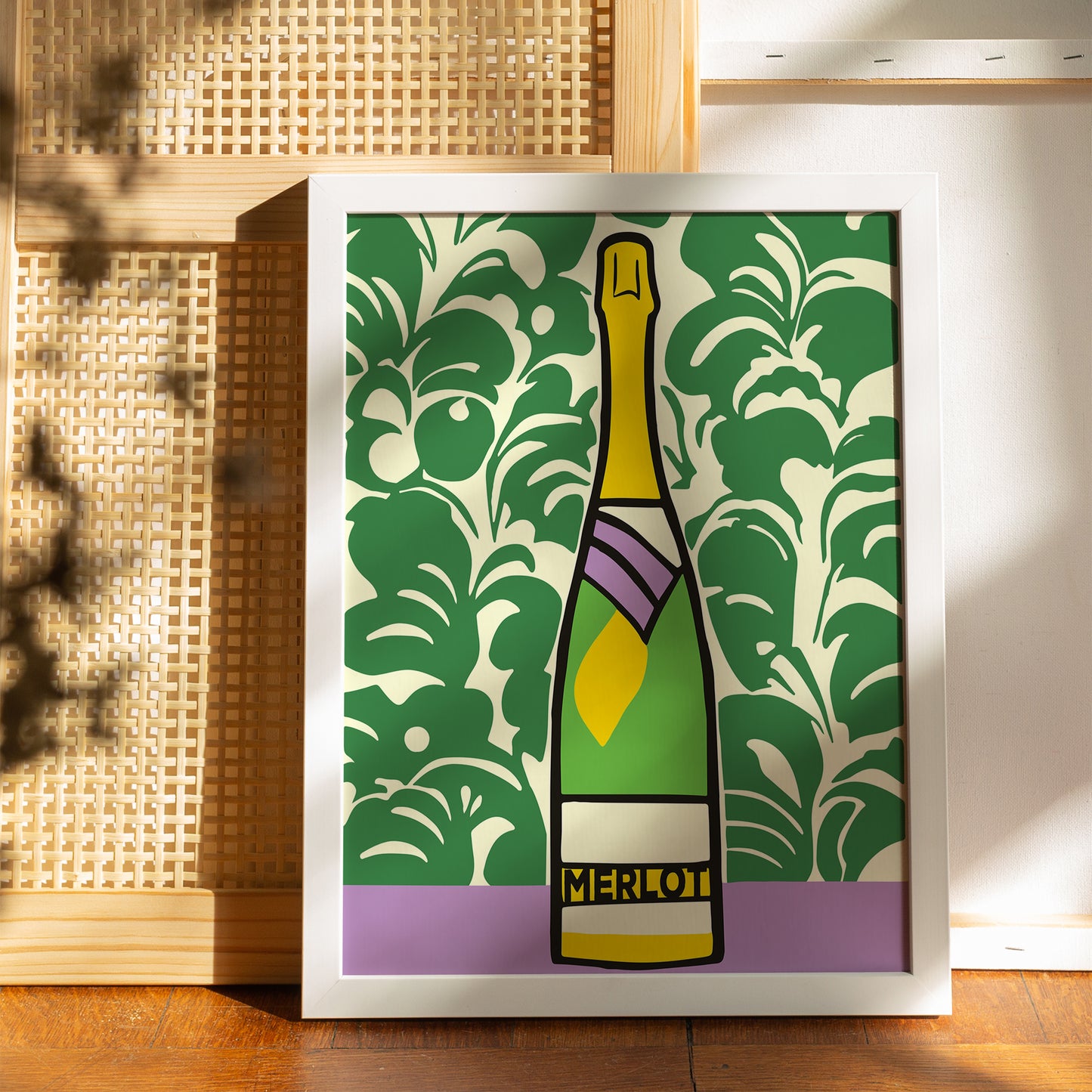 Merlot Champagne Vintage Poster