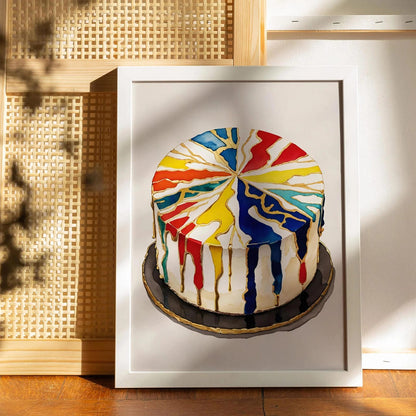 Kintsugi Art Cake Kitchen Poster