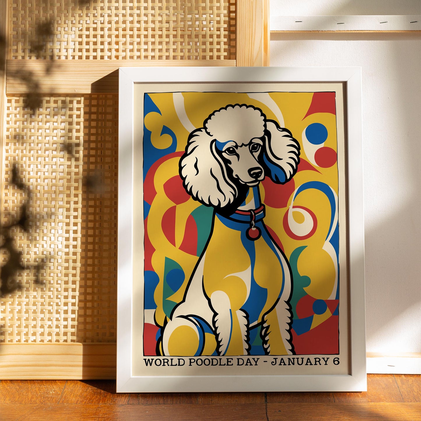 Colorful Poodle Poster Print