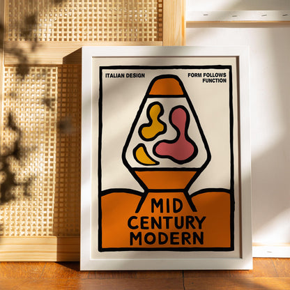 Mid Century Lava Lamp Poster