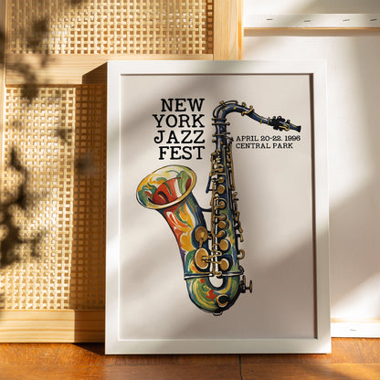 New York Jazz Fest '96 Saxophone Poster