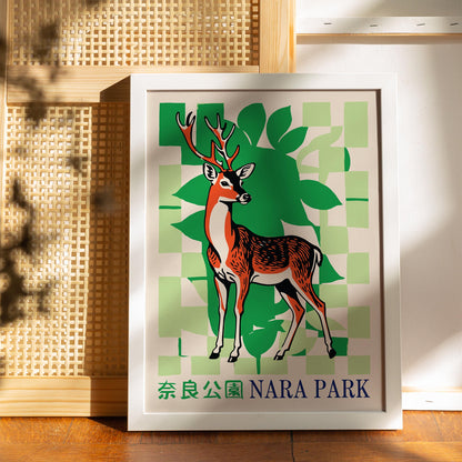 Nara Park Japan Vintage Travel Art Print