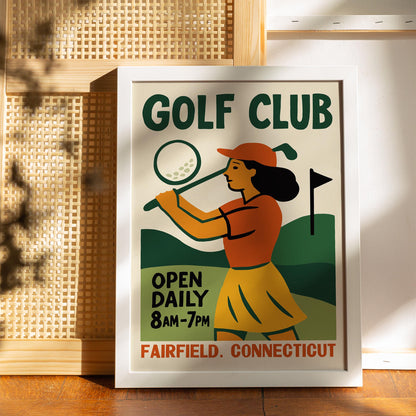 Golf Club Vintage Poster